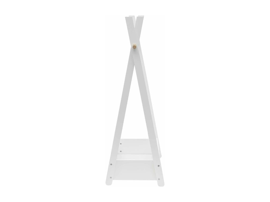 Sunmeub Children's Clothes Hanger Montessori Style White MDF Pine with Shelf 61918IENM