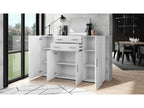 White and Grey Lacquered Buffet (WxHxD) 166.5x106.5x35 cm 09955ISMI