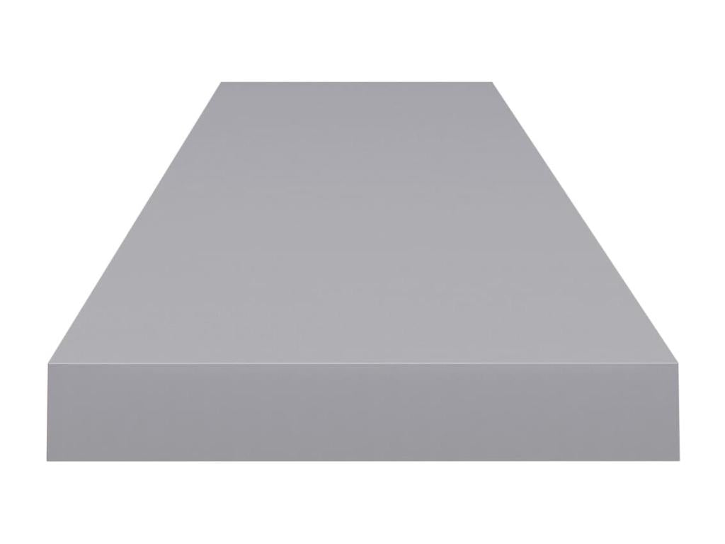 Floating wall shelves, 4 pcs, Grey, 120x23.5x3.8 cm, MDF, 36636IAJQ