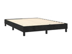 Upholstered bed base with mattress, black, 140x190 cm, velvet, 61441WHKI