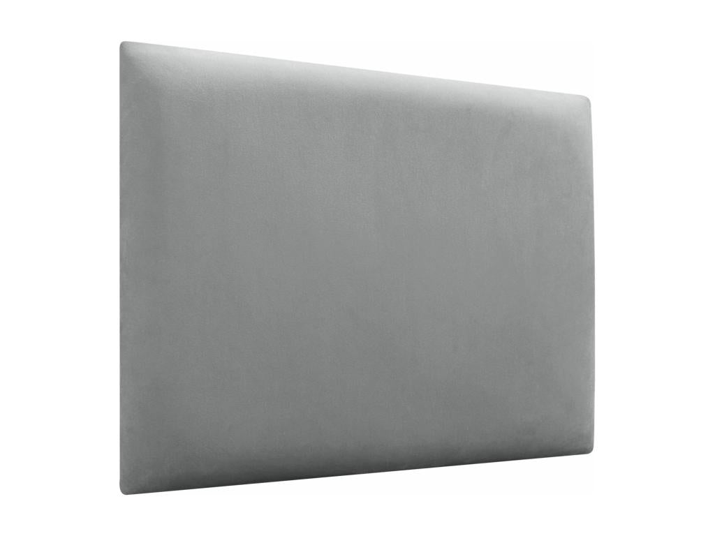 Sunmeub Upholstered Headboard in High-Quality Velvet, Sunmeubérieure, Composed of Interchangeable Self-Adhesive Panels for Bedroom, Light Grey, 110 cm, 16971KHNQ