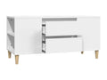 White TV stand 102x44.5x50 cm Engineered wood 11786WAUW