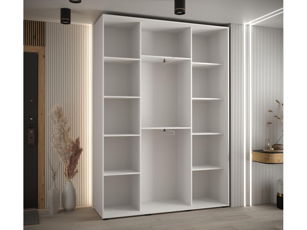 Sunmeub 1 Sliding Door Wardrobe 235.2/170/45 3 Doors White/White 21943TBAJ
