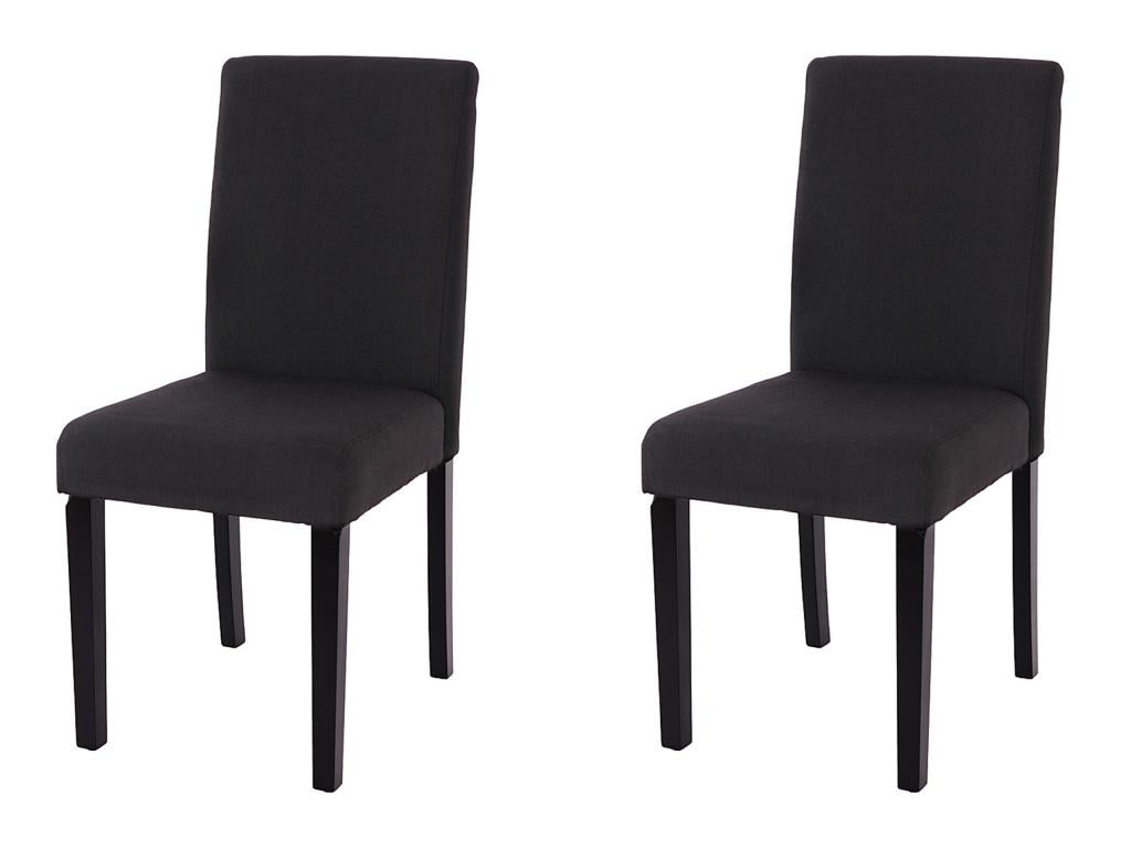 Sunmeub dining chairs, set of 2, black fabric, dark legs, 56029VBCX