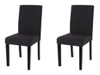 Sunmeub dining chairs, set of 2, black fabric, dark legs, 56029VBCX