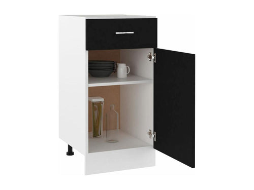 Floor cabinet with drawer, black, 40x46x81.5 cm, engineered wood, 10461KSZI