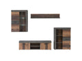 Sunmeub 55379GABC 4-piece wall-mounted TV unit in wood and dark concrete finish