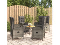 5-Piece Garden Dining Set with Cushions, Grey 79098YAAY