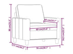 Cream Armchair 60 cm Fabric 71573UOUY