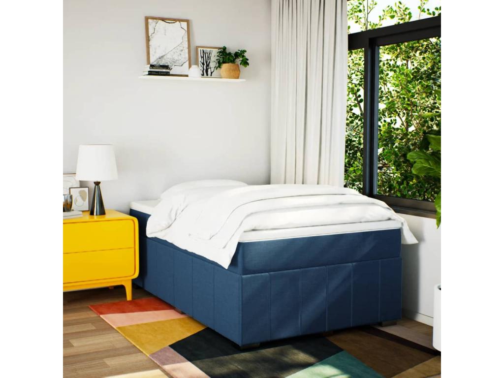 Sunmeub bed base with blue mattress 120x190 cm fabric 82113PXLS