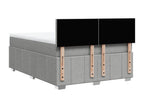 Sunmeub bed base with mattress, light grey, 160x200cm, fabric, 57635LGYT