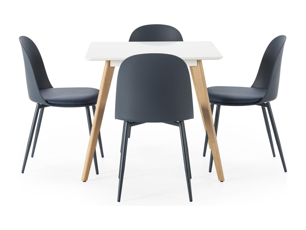 Sunmeub Blue 19123ZBMO 80x80 cm Table and 4 Chairs