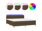 Sunmeub bed base with mattress and LED, dark brown, 180x200 cm, 62133UQSJ
