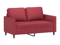 2-seater sofa, burgundy red, 120 cm, faux leather, 87791UXPI