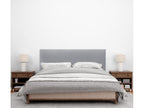 Sunmeub Smooth Velvet Headboard 145x50 for 120/135/140 Beds - Light Grey 49388KUSK