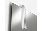 Sunmeub bathroom vanity unit with 3 drawers in white and grey lacquer and Sunmeub illuminated mirror, 60cm wide, 76685TOHO