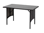Sunmeub-G16 Poly Rattan Table, Garden Dining Table, 112x60cm - Black 90830RKYR