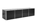 Raised garden bed, anthracite, 320x80x77 cm, galvanized steel, 76133BJSB