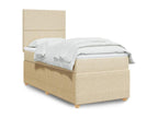 Bed base with mattress, Cream 80x200 cm, Fabric, 74369JWPD, available at Homeboisstore