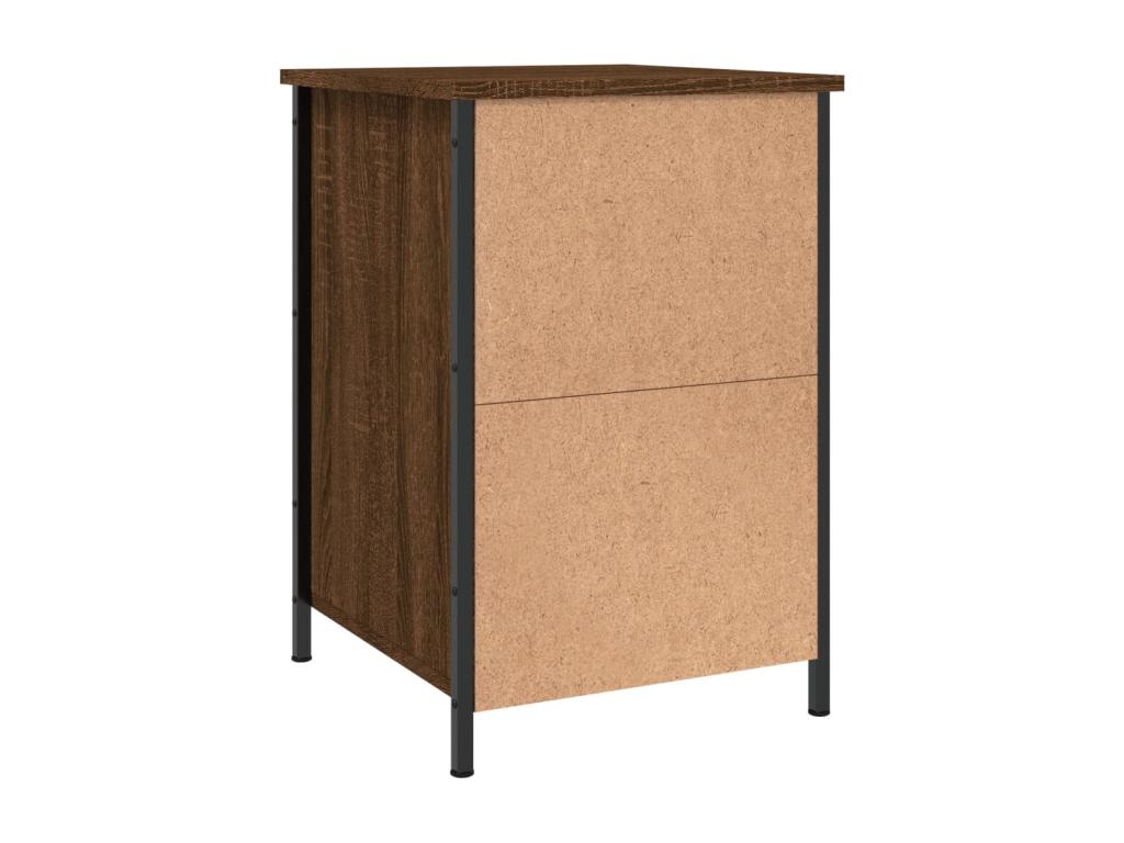 2-Piece Bedside Tables, Brown Oak, 40x42x60cm, Engineered Wood, 11592SBGR