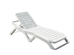 Homeboisstore Chaise Longue Adjustable Garden Chaise Longue Outdoor Chaise Longue Made in Italy 192x72h100 cm White 55504GRYL