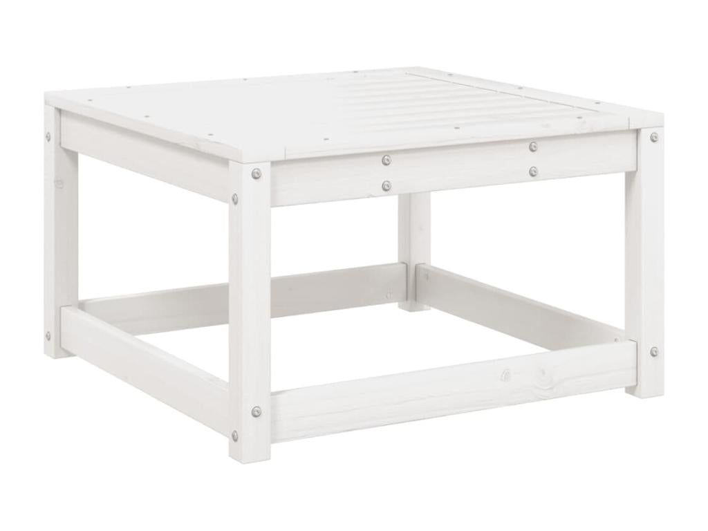 6-piece garden furniture set, white, solid pine wood, 42037YQEH