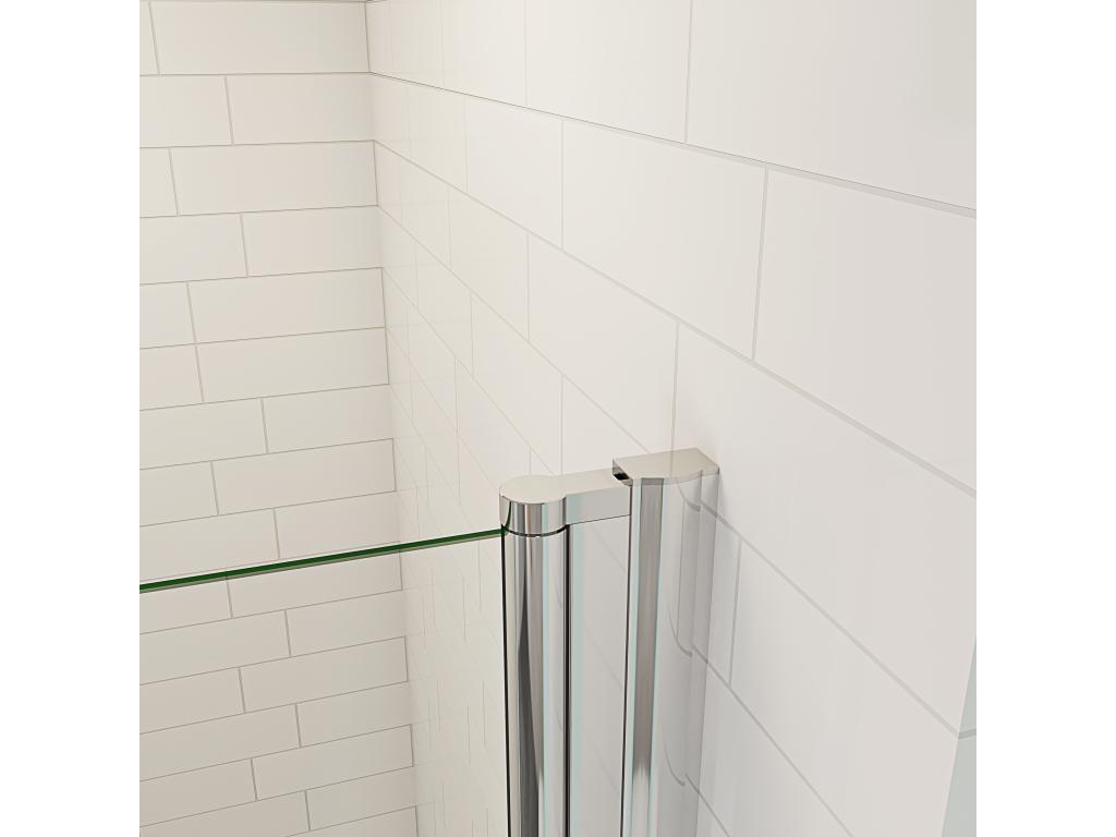 Sunmeub 90x187cm shower door in anti-limescale and clear glass 00579NEHY