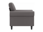 Grey Armchair 60 cm Faux Leather 24203QFKE