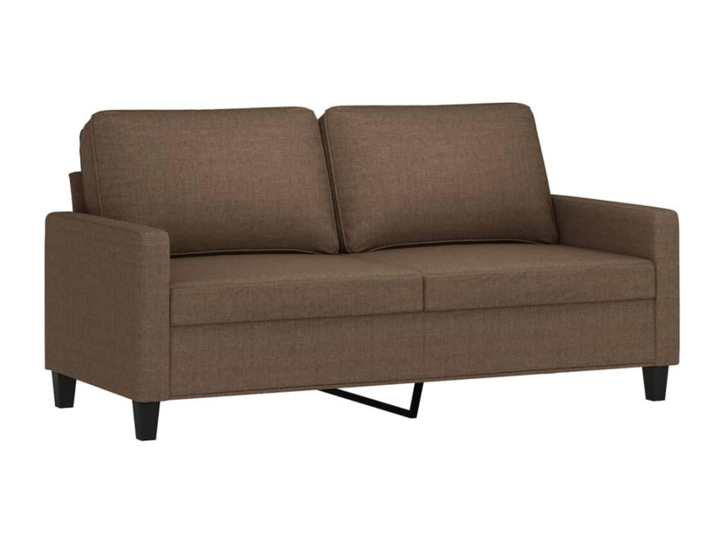 2-piece sofa set with cushions, brown fabric, 39962OMYC