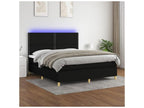 Sunmeub bed base and mattress with LED lighting, black, 180x200 cm, fabric, 14830LSJH