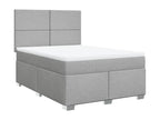 Sunmeub bed base with mattress, light grey, 140x200cm, fabric, 63012QWPT