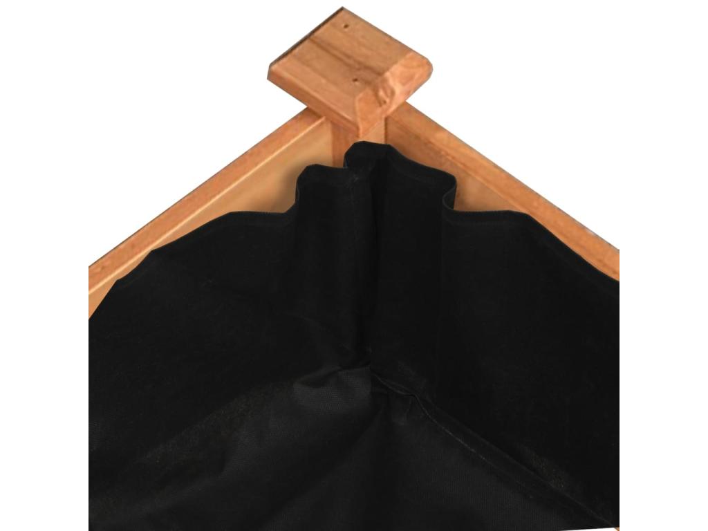 Raised garden bed with lining, 240x120x25 cm, solid fir wood, 47003OZYI