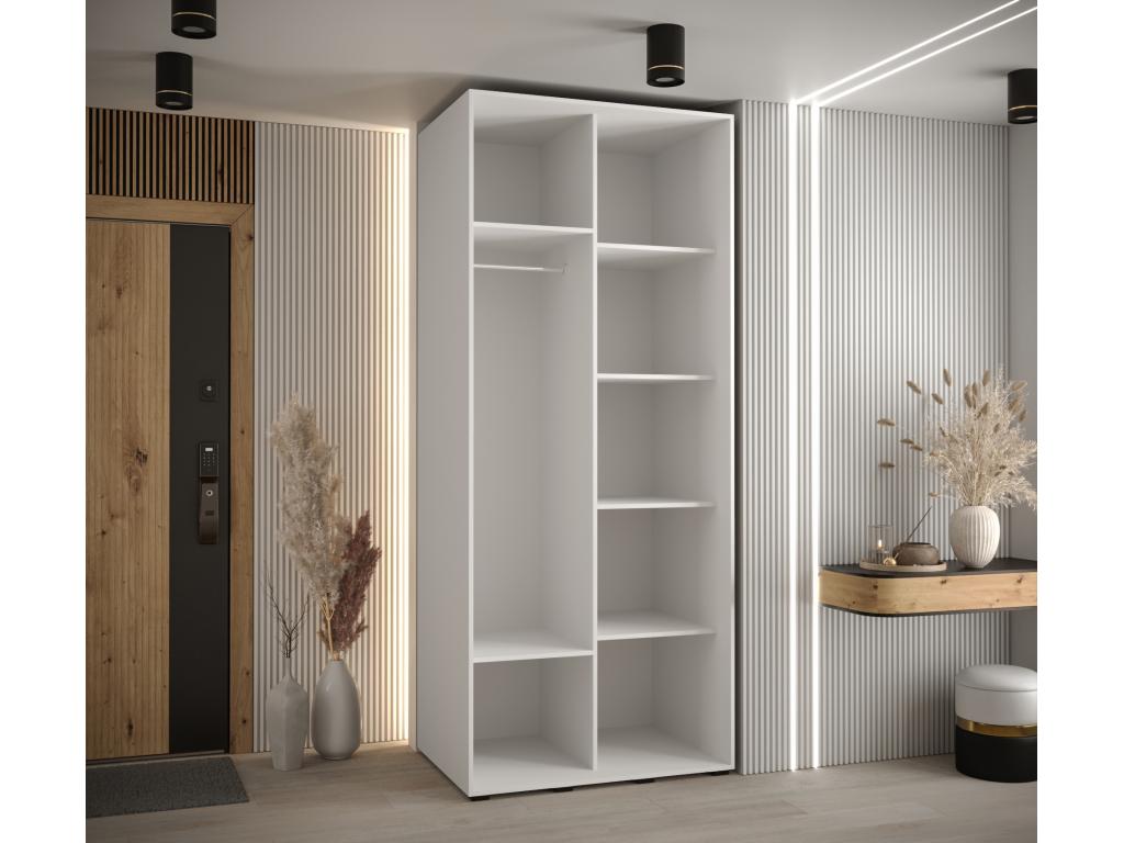 Sunmeub 8 Sliding Door Wardrobe 235.2/110/60 2 Doors White/Sunmeub/Silver 69948HHXK