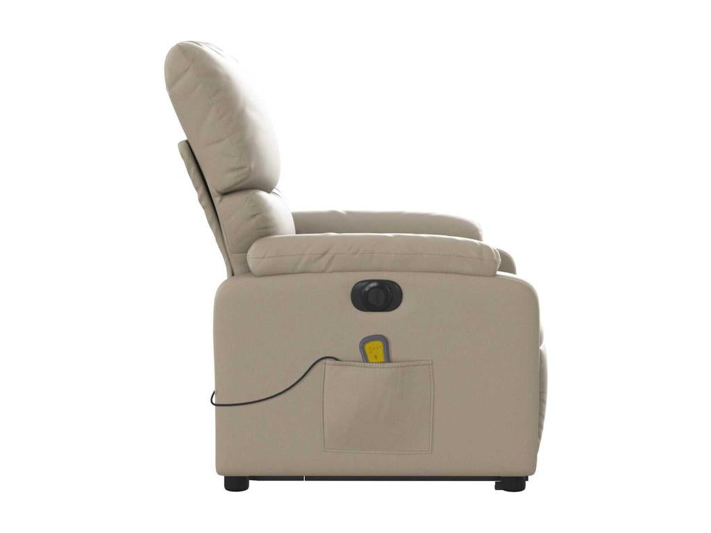 Electric reclining massage chair with cappuccino faux leather 12994ULHY