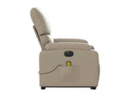 Electric reclining massage chair with cappuccino faux leather 12994ULHY