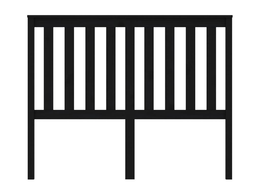 Black Headboard 126x6x101 cm Solid Pine Wood 05054TUGU
