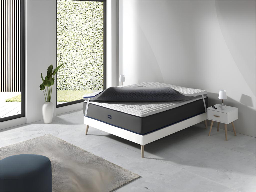 Sunmeub Memory Foam Mattress Topper 90x180 cm, 8 cm Thick, Removable Cover, Adjustable. 93406VJFO