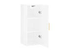 Glossy white wall cabinet 34.5x34x90 cm 10823VRSN