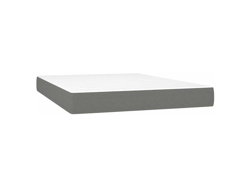 Sunmeub bed base with mattress, dark grey, 140x190 cm, fabric, 65515OGQJ