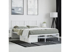 Metal bed frame with white headboard 160x200 29654FHXD