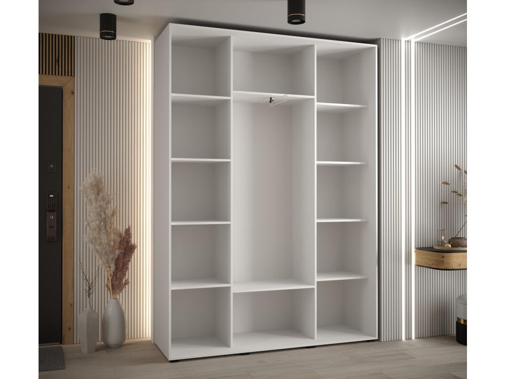 Sunmeub 1 Sliding Door Wardrobe 235.2/170/45 3 Doors White/White 21943TBAJ