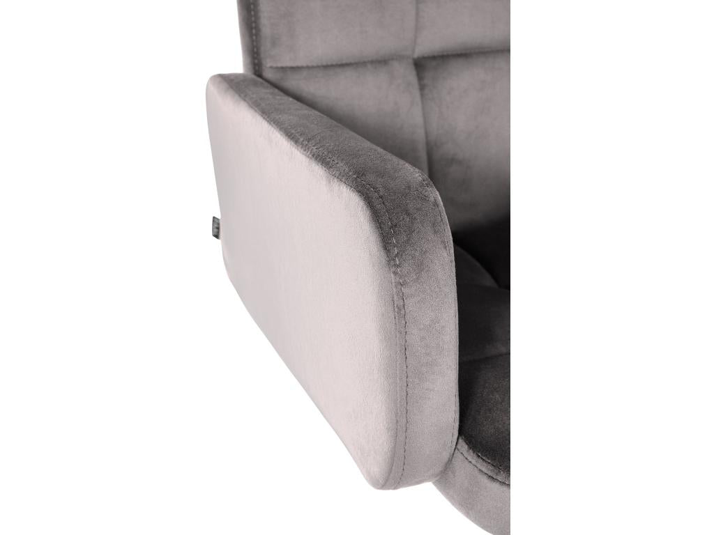 Bar stool - Velvet / Metal - Grey - Los Angeles 02898YFQB