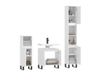 3-piece bathroom cabinet set, white engineered wood, 24311IZFW