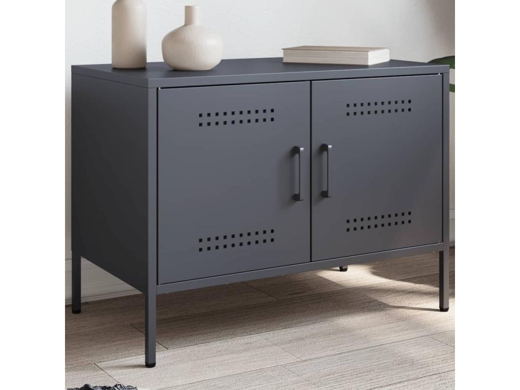 Anthracite TV stand 68x39x50.5 cm steel 83482ELHW