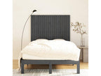 Wall-mounted headboard, grey, 127.5x3x110 cm, solid pine wood, 51388EAIM