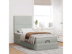 Sunmeub bed frame with light grey 80x200 cm velvet mattress 26798JTBH