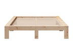 Bed frame without mattress 140x200 cm solid pine wood 09795KNRQ