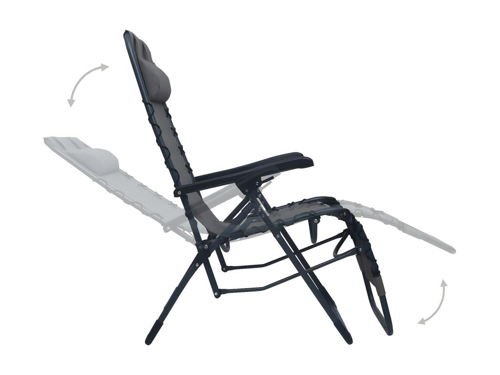 Folding patio chairs, set of 2, grey, Homeboisstore 68639QOMU