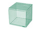 WIRE CUBIC - Green Metal Side Table 40418UDNZ