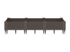 Planter with brown stakes 125x40x28.5 cm PP 84191FHBH